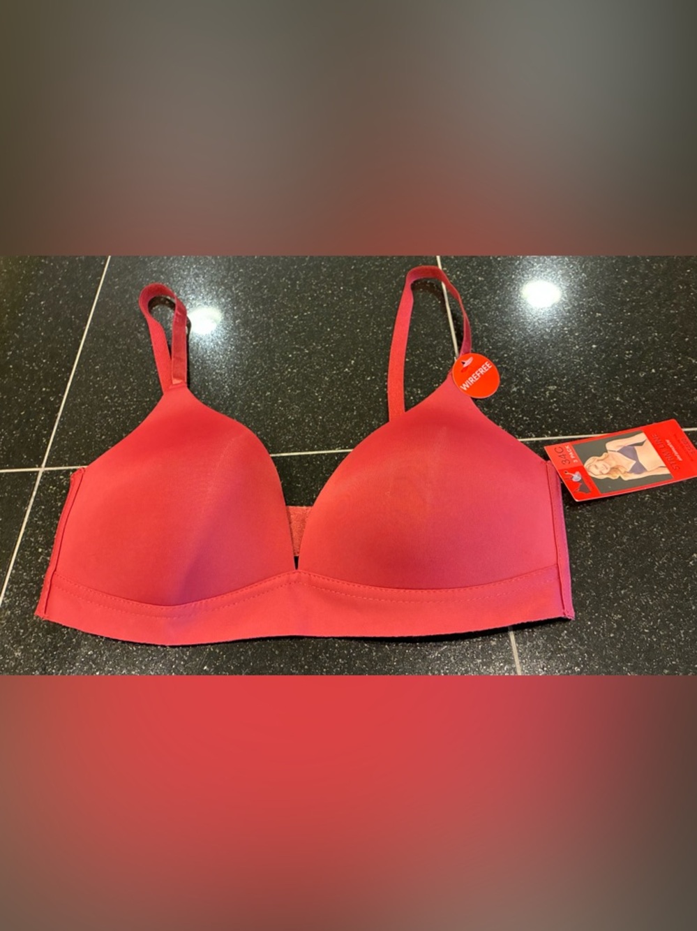 STRM Line Bra Wireless 34C Burg Wine Color NWT
